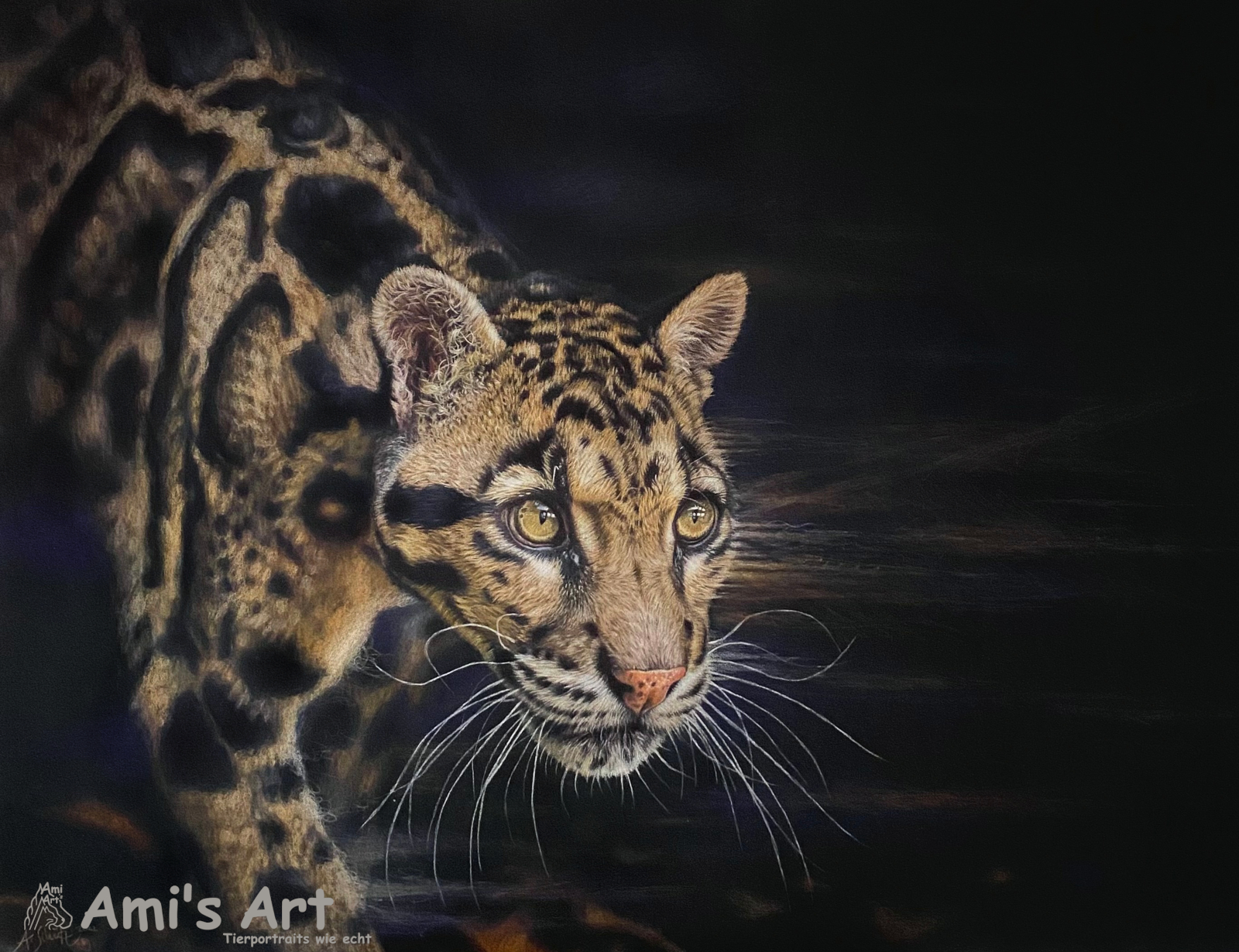 Nebelparder, 50x70cm, Original & Kunstdrucke erhältlich!