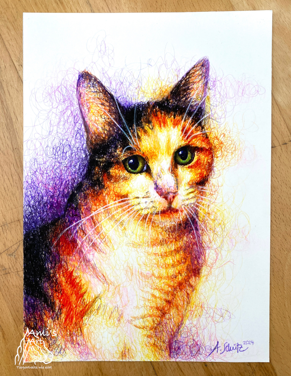 Sunny, Regenbogenskizze, A5. 