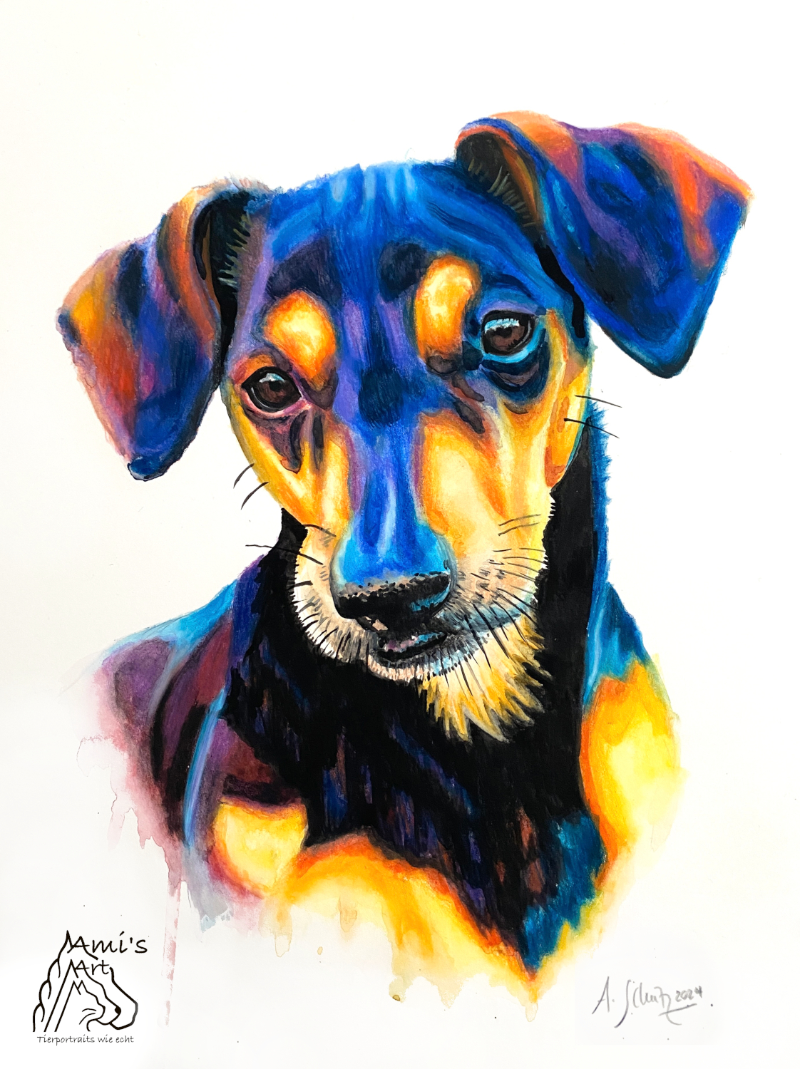 Josy, Wachspastell, 24x32cm. 