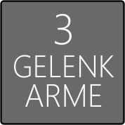Dieses Modell besitzt 3 verstellbare Gelenkarme