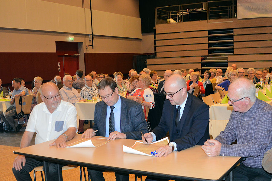 MM.Marcel Piednoir, Michel Lefeuvre, Jean-Noël Bevière et Joseph Marion