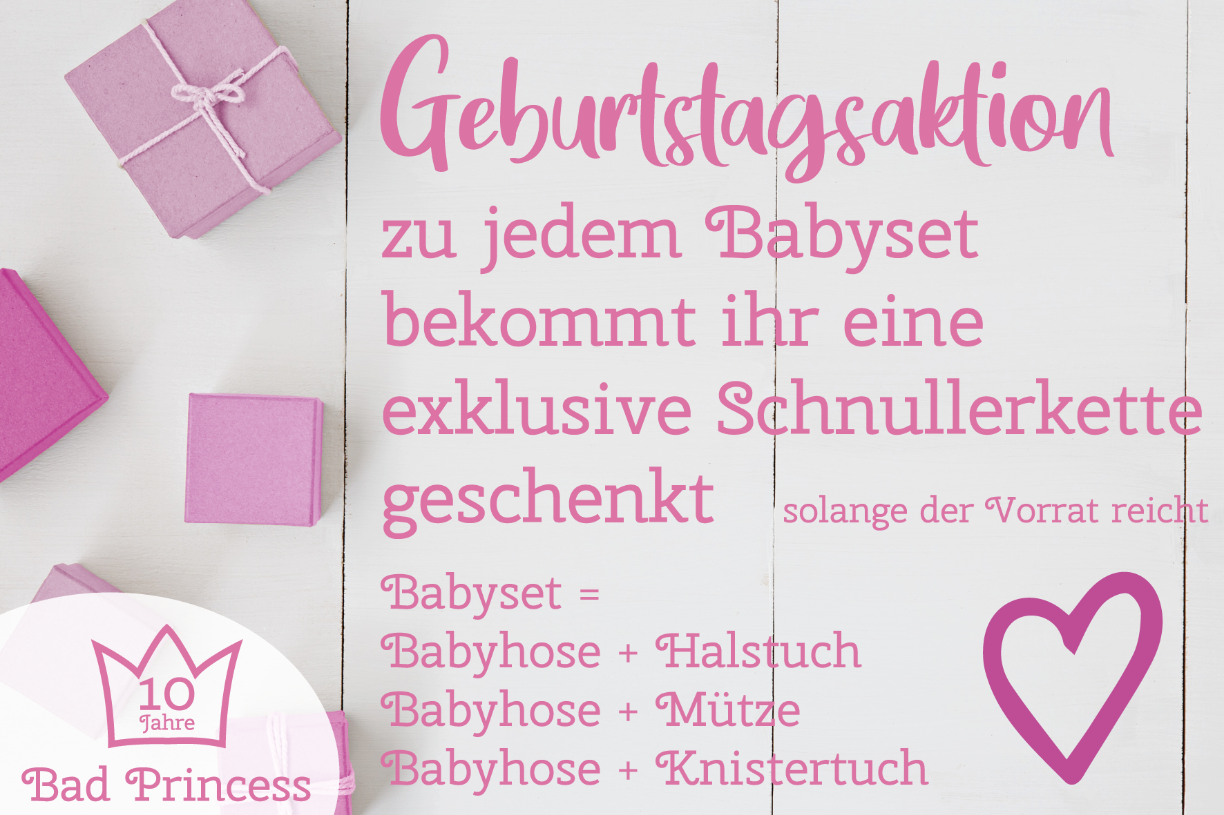 Geburtstagsangebote - bad-princess-designs Webseite!