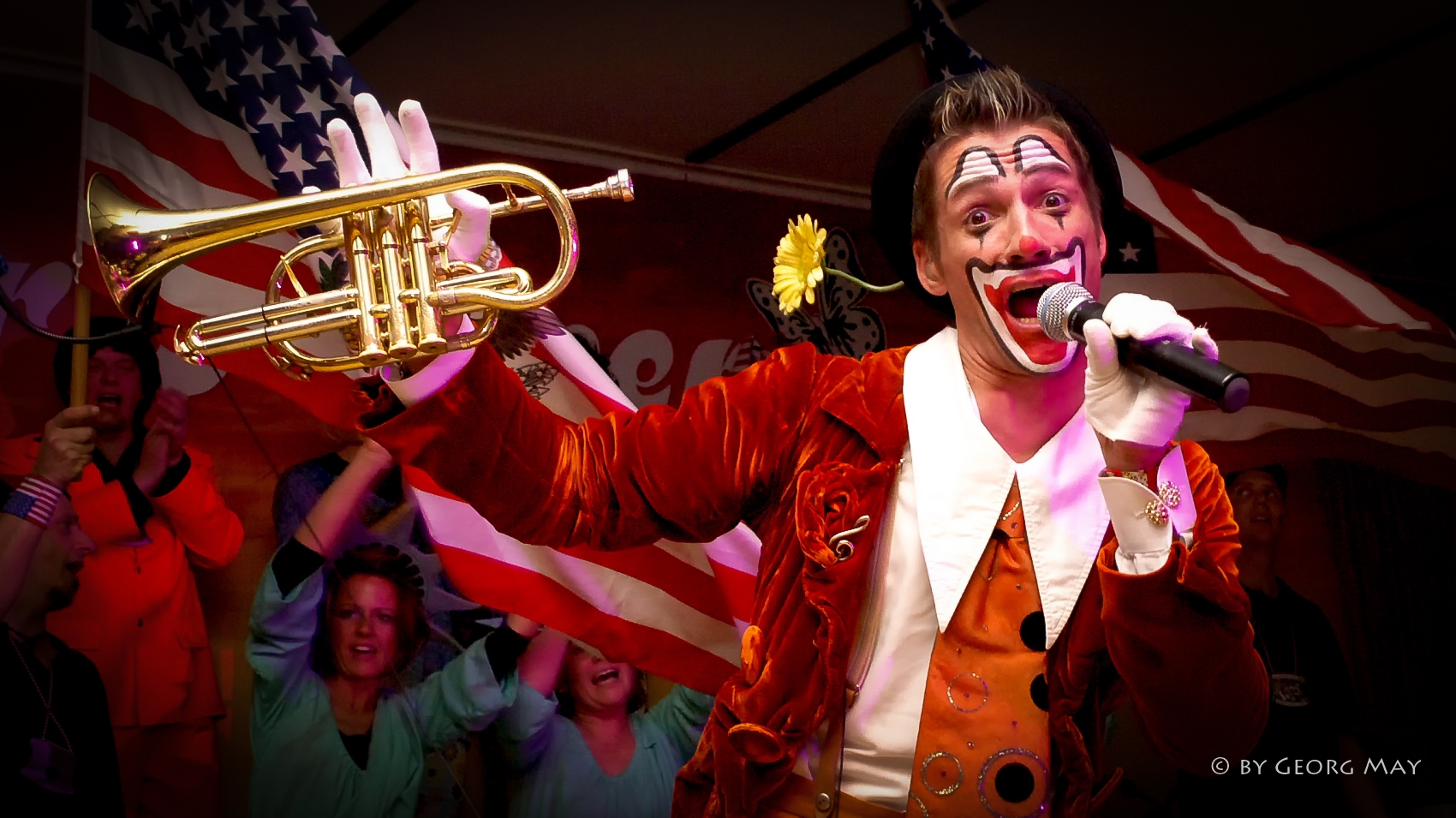 Bruce Kapusta, der Clown mit der Trompete