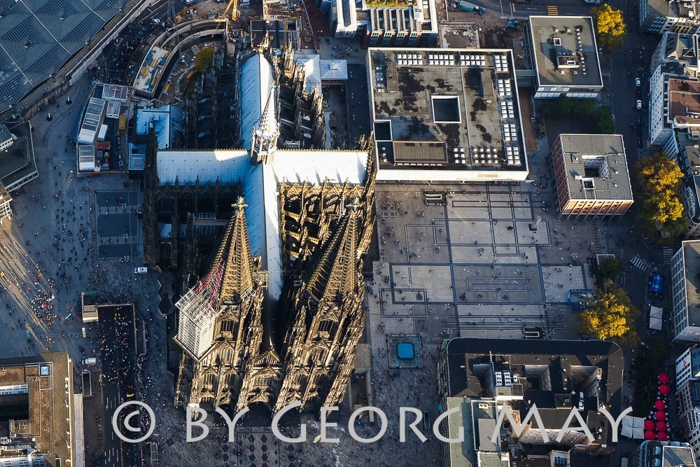 Kölner Dom aus der Vogelperspektive