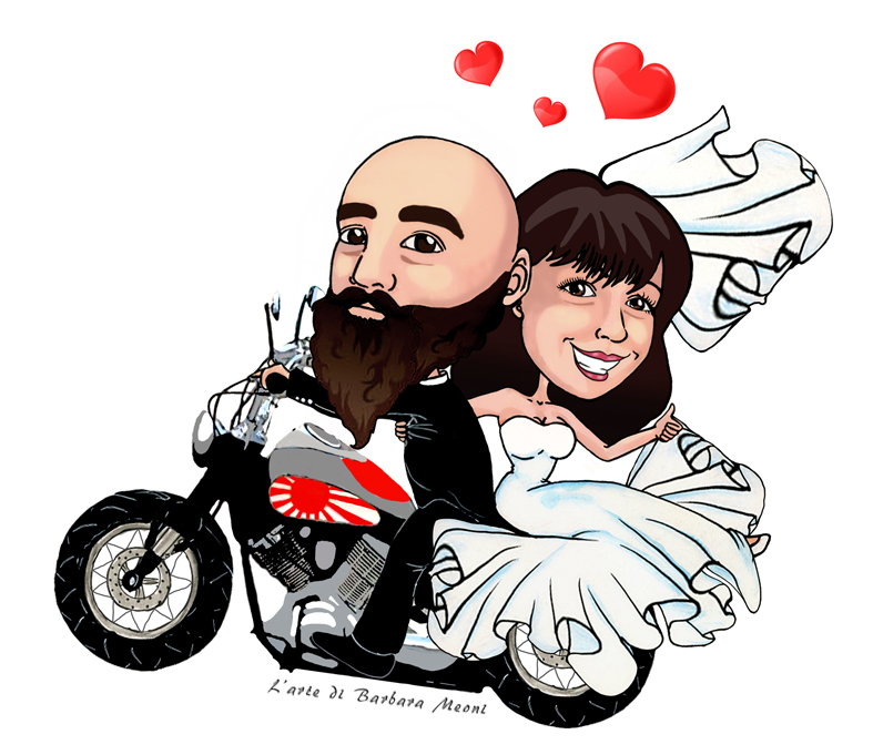Caricatura digitale per matrimonio