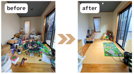 リビング続きの和室を子ども部屋に！片付け３ステップ