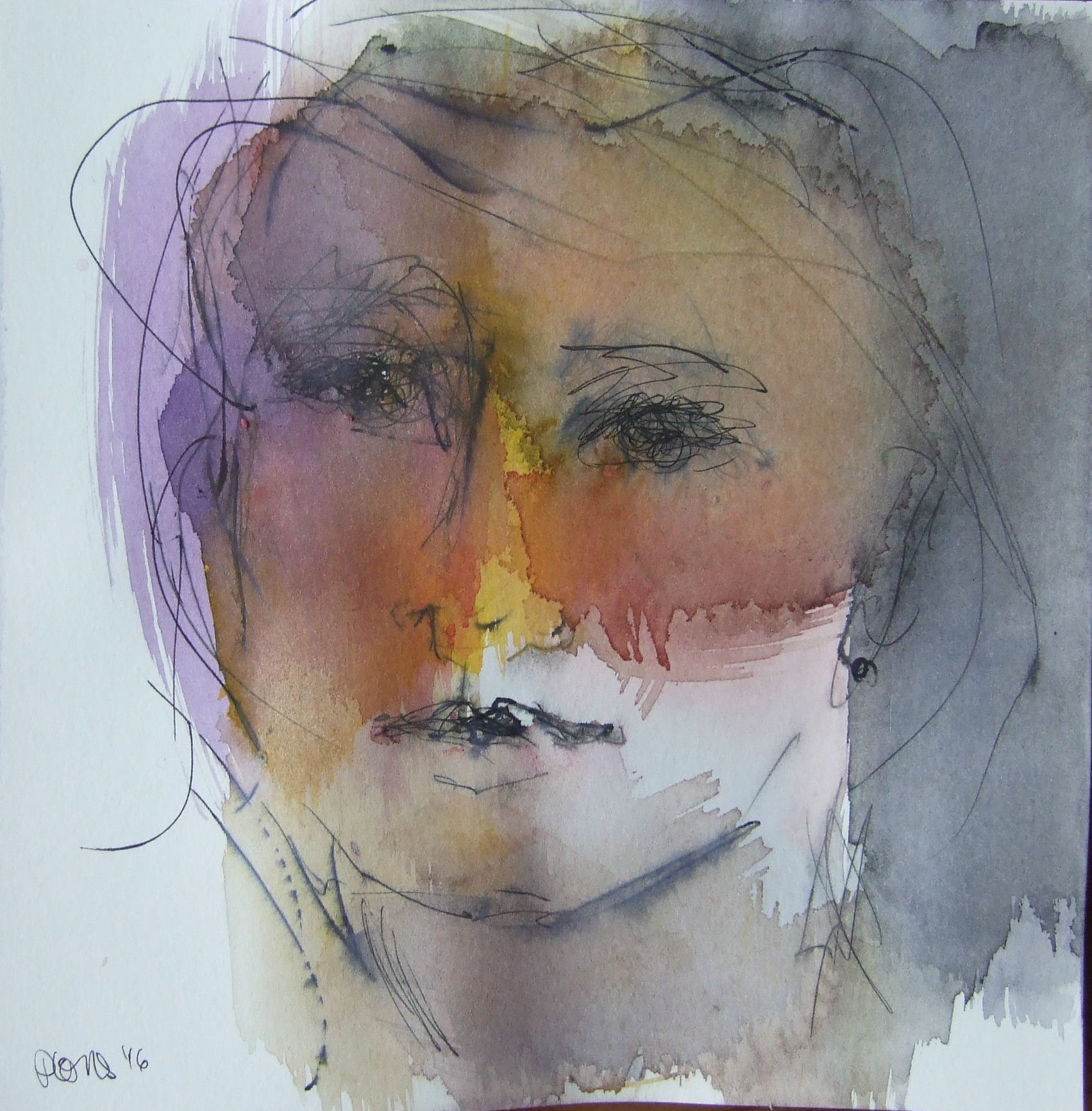 Aquarell, Gelstift