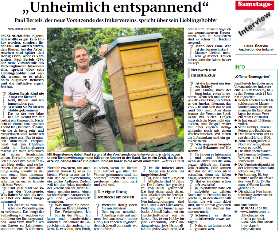Quelle: Recklinghäuser Zeitung vom 22.07.2017