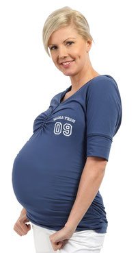 navy blue short sleeve maternity sport hoodie