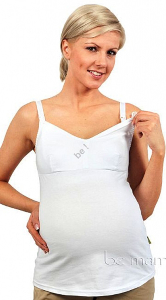 Maternity Tank Top "Nappy" White Grace Maternity Clothes