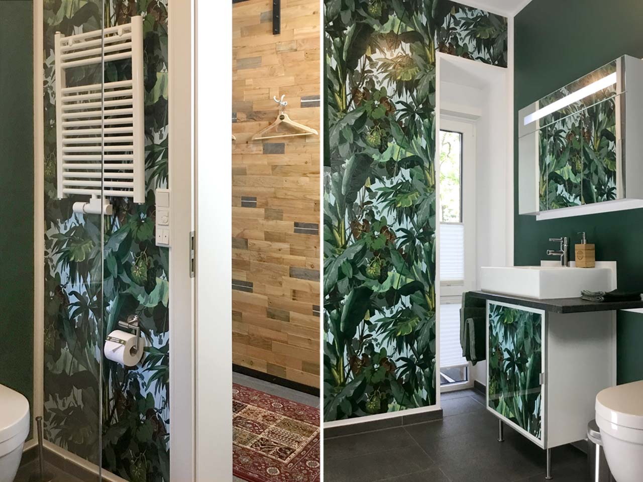Badezimmer mit Dusche und WC