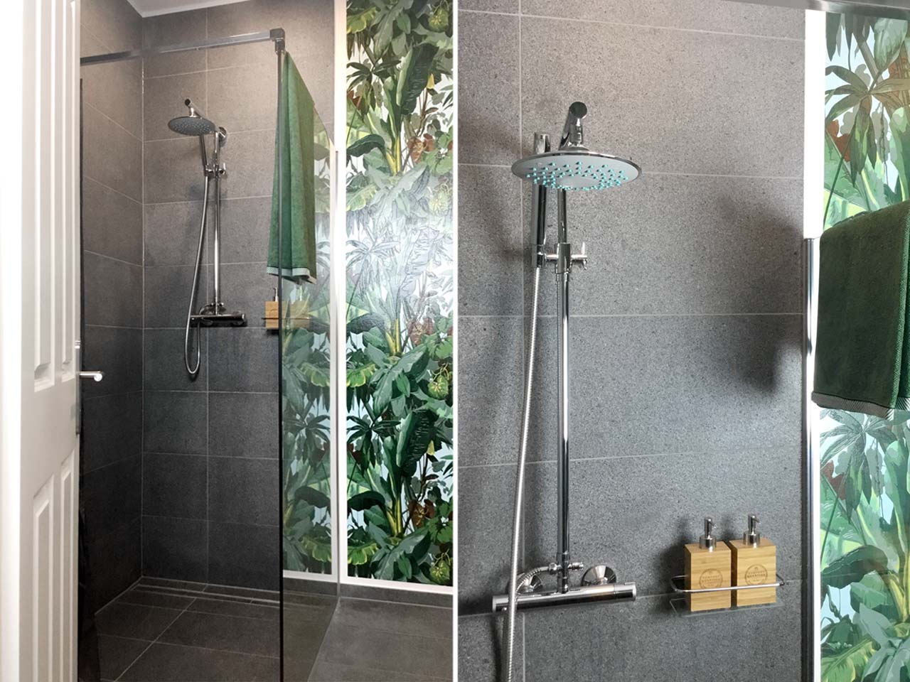 Badezimmer mit Dusche und WC