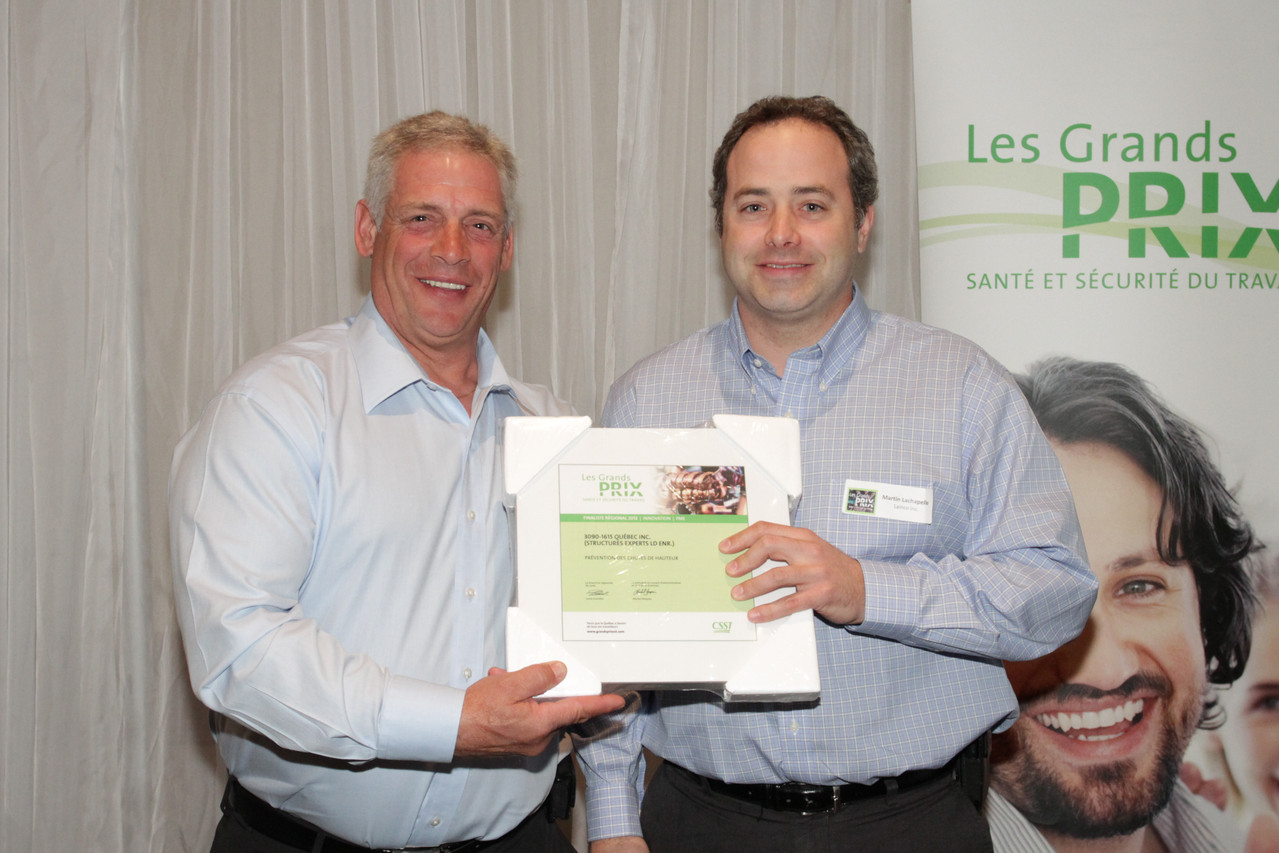 Finaliste Prix innovation CSST 2012 (Lainco et Structures Experts LD) 