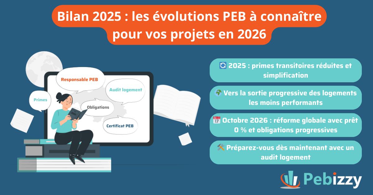 Bilan 2025 : les évolutions PEB à connaître pour vos projets en 2026