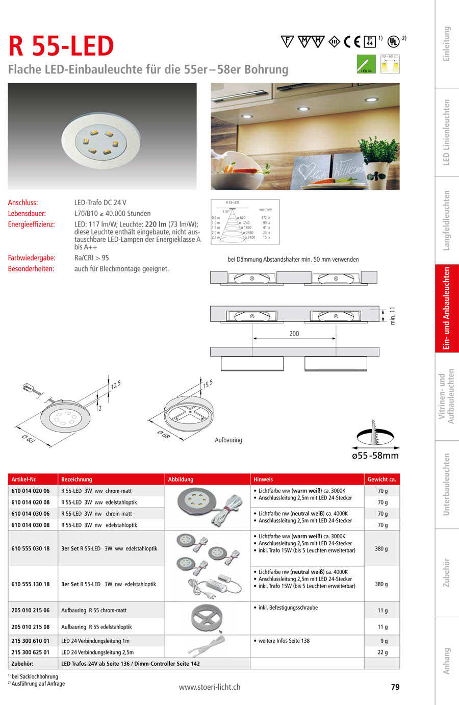 Einbauleuchten für Decken - Störi Licht AG - Beleuchtungstechnik