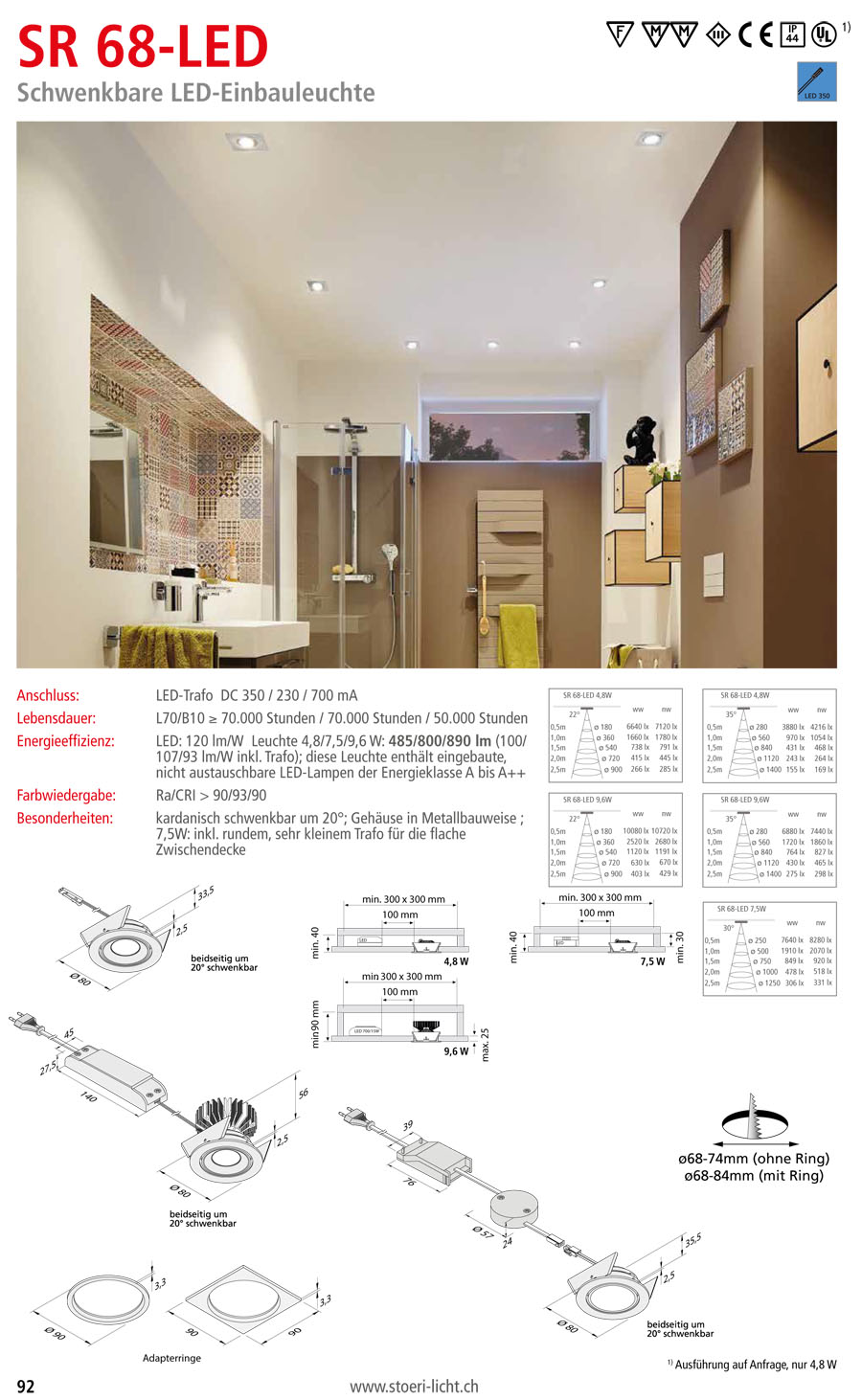 Einbauleuchten für Decken - Störi Licht AG - Beleuchtungstechnik