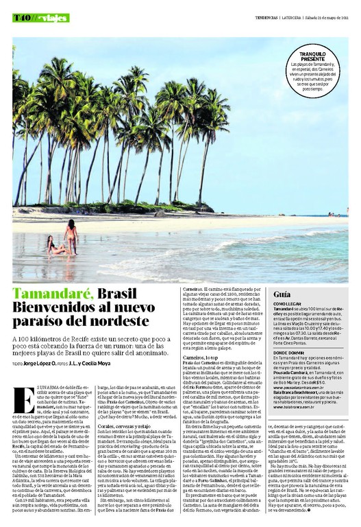 Diario La Tercera-Chie, Mayo 2011
