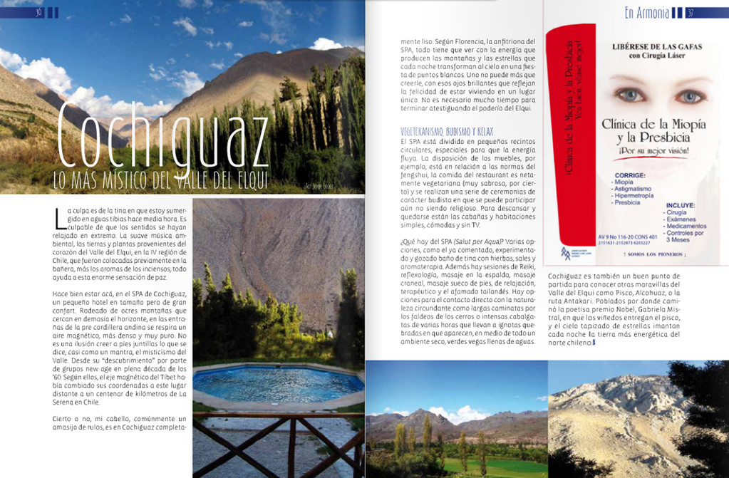 Revista Equilibrium (Colombia)- Reportaje Cochiguaz, Chile.