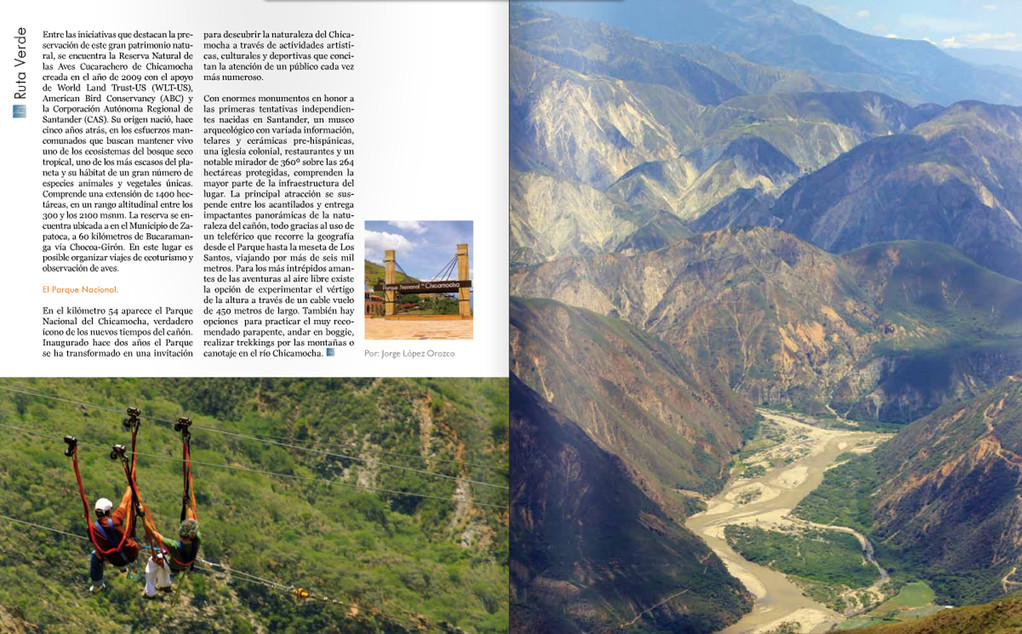 Revista Easyfly (Colombia)-  Reportaje Chicamocha 2