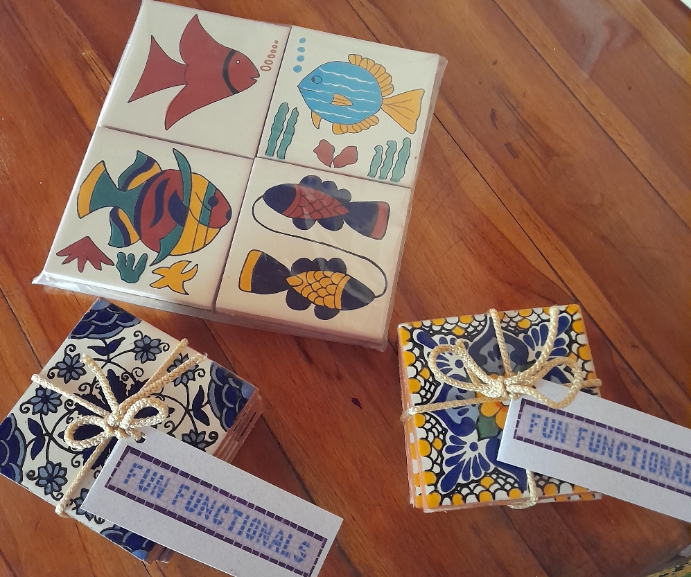 Cork backed 4" x 4" Coasters