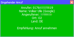 Anruf-Toast