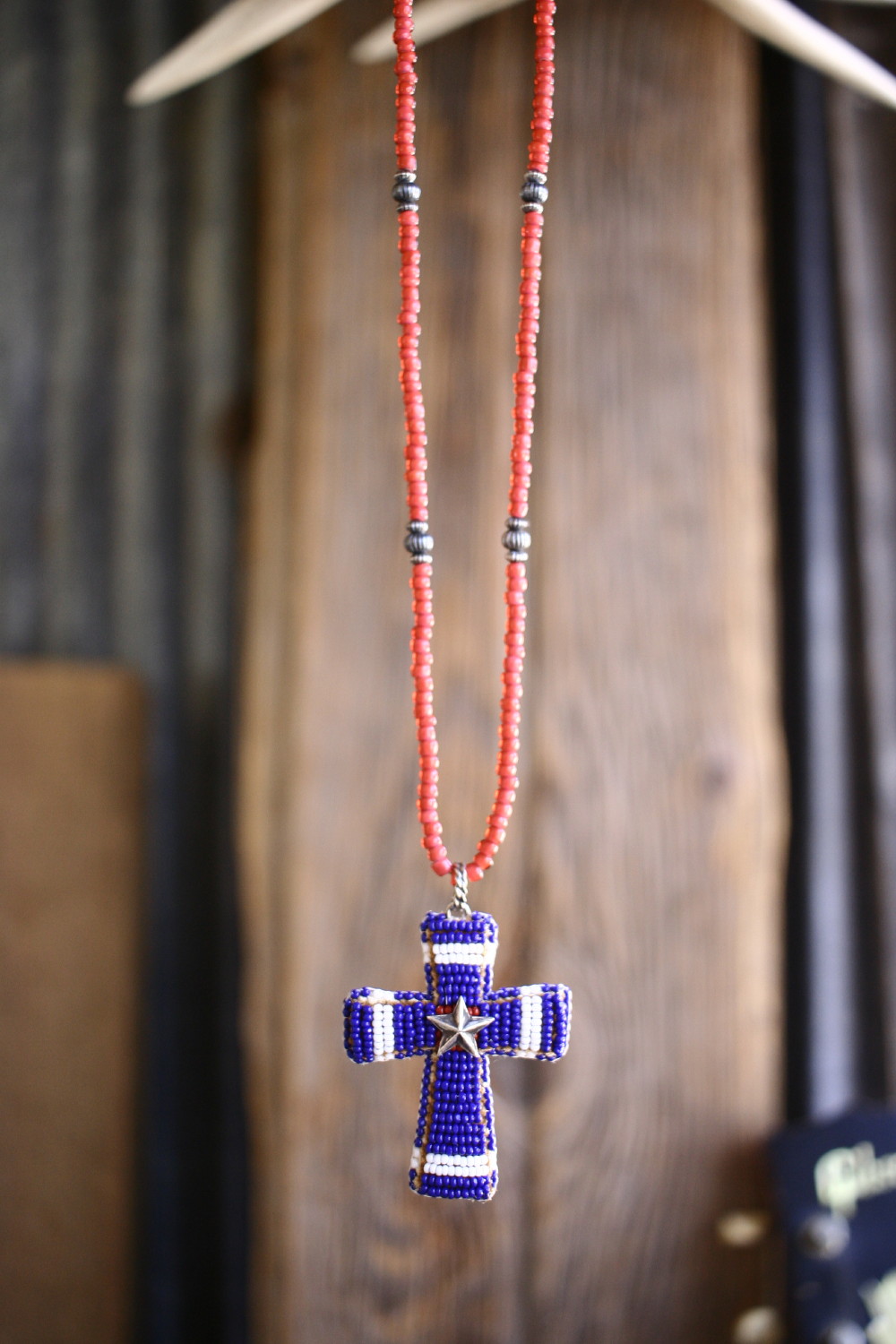 Beaded Cross Pendant Top