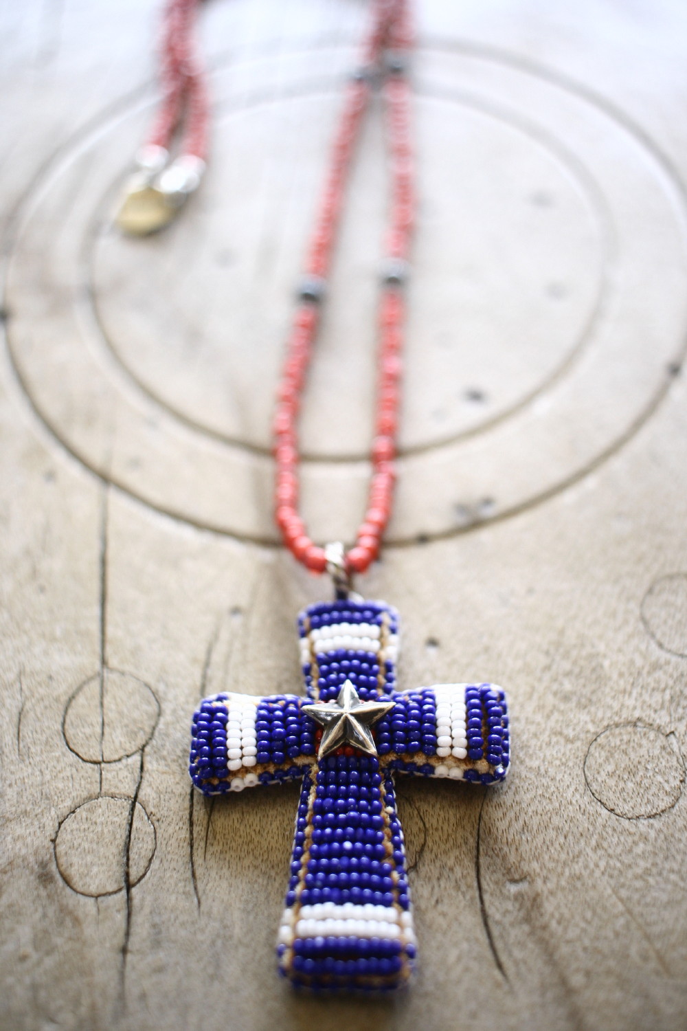 Beaded Cross Pendant Top