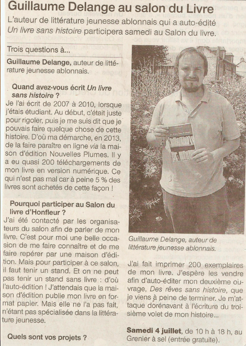 Article Ouest-France 4 juillet 2015