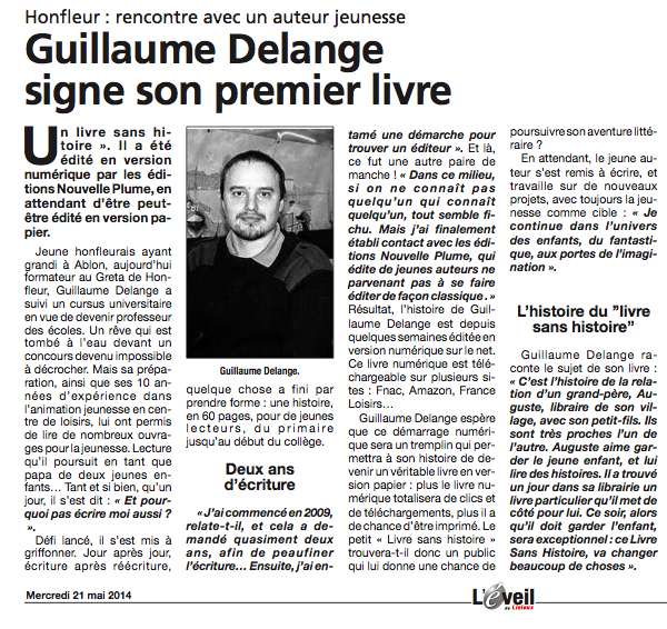 Article Eveil Lisieux 21 mai 2014