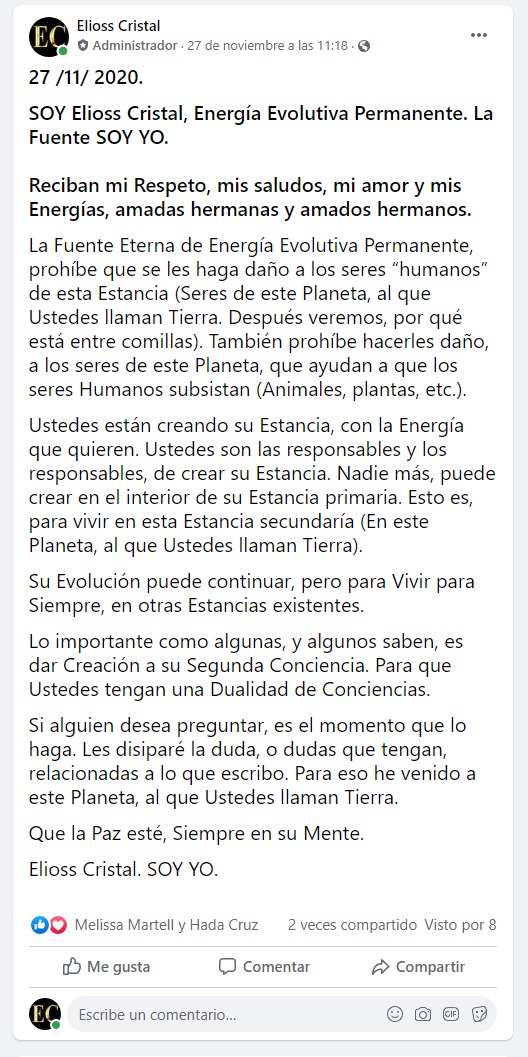 La Dualidad de Conciencias. De Elioss Cristal. Image