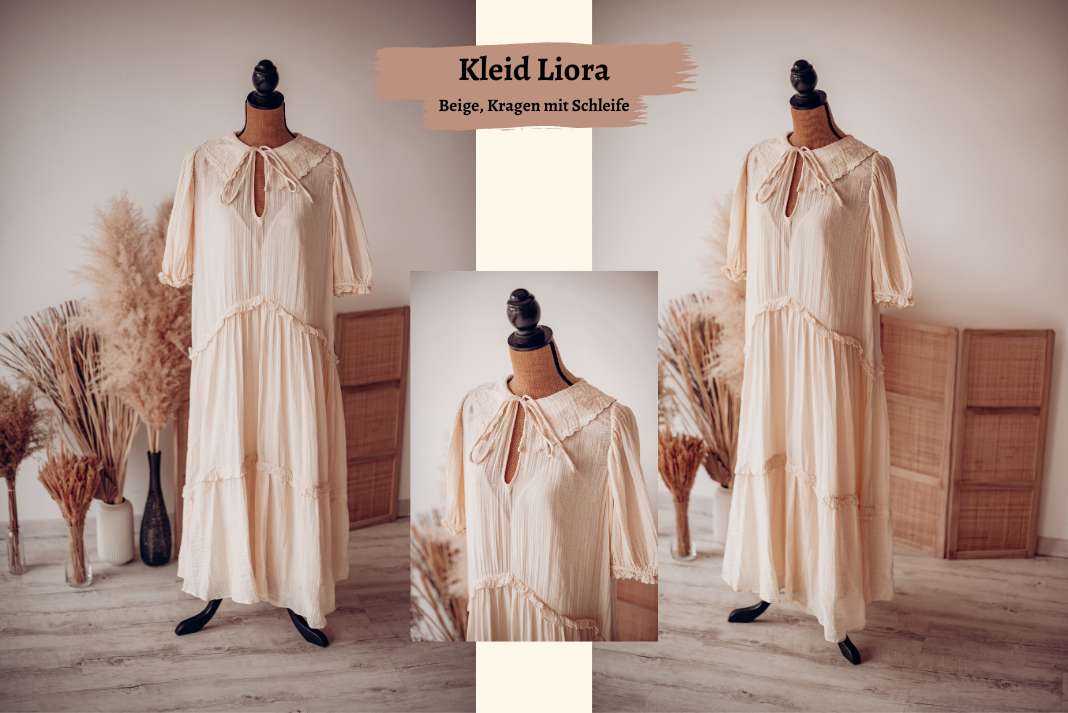 Kleid in Creme