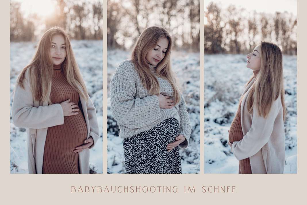 Babybauchshooting im Schnee - Hamburg