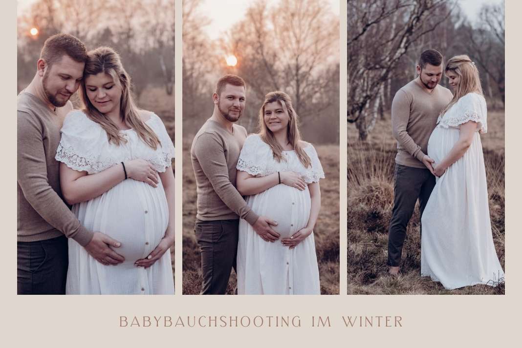 Babybauchshooting im Winter