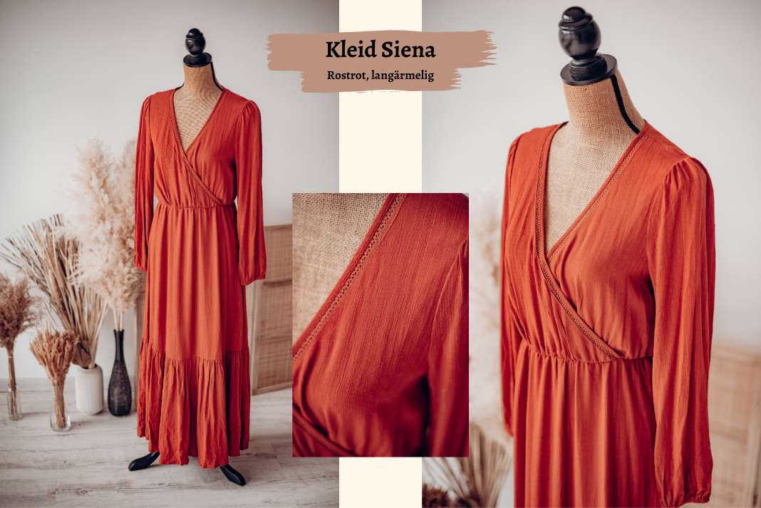 Kleid in Rostrot 