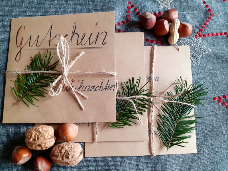 Gutscheine zu Weihnachten