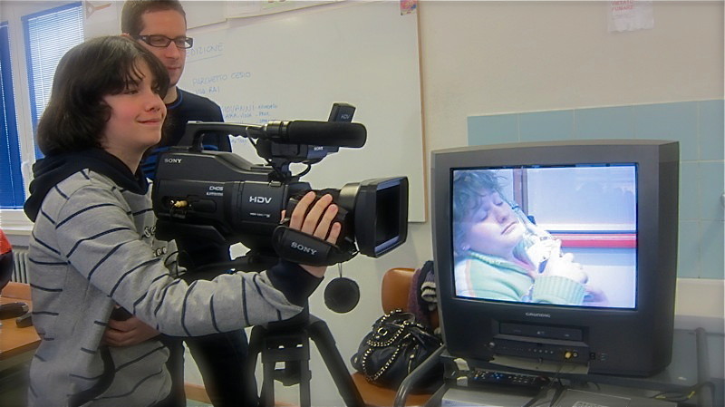 Nik alla videoCamera, lab.Videatro 2B-Cesiomaggiore Genn.Febb.2012