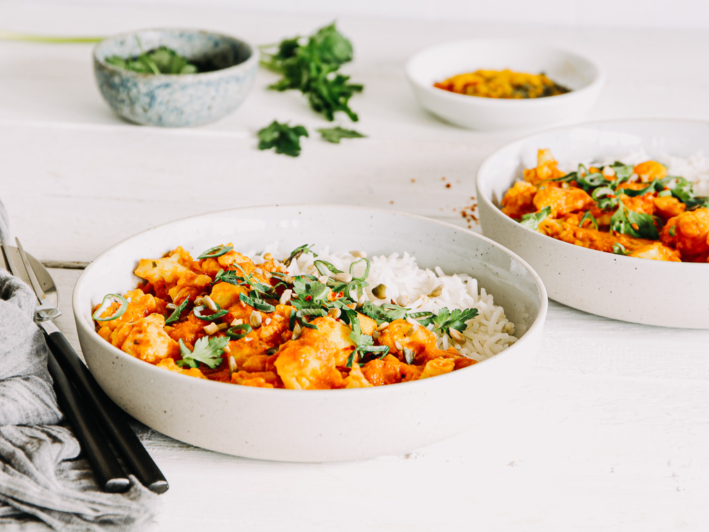 Schnelle, vegetarische Tikka Masala mit Blumenkohl - Die Küchenlounge
