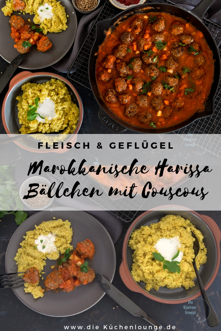 Marokkanische Harissa Bällchen mit Couscous