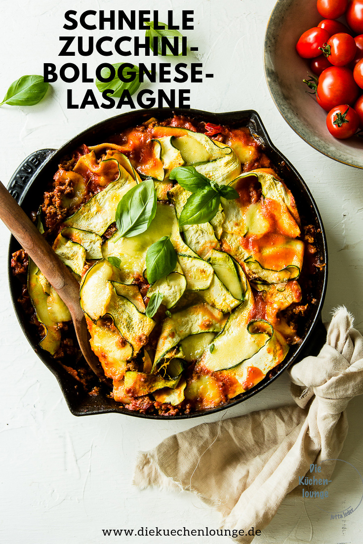 Schnelle Zucchini-Bolognese-Lasagne