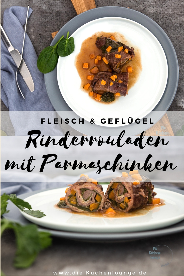 Rinderrouladen mit luftgetrocknetem Parmaschinken