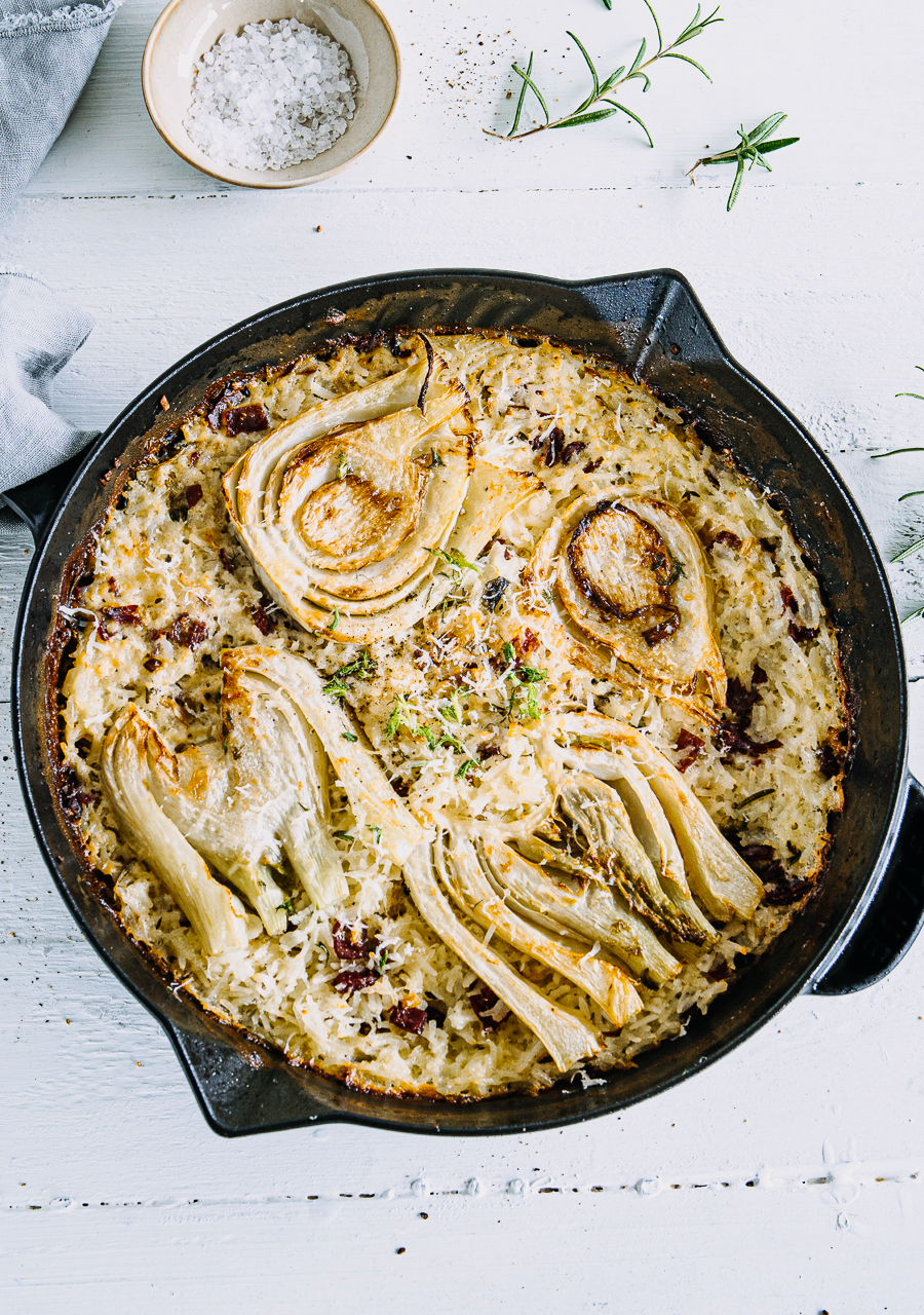 Fenchel Reisauflauf mit Parmesan | Cremiges Ofengericht