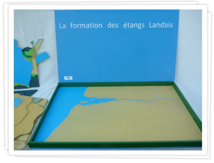 Maquette sur la formation des étangs landais.