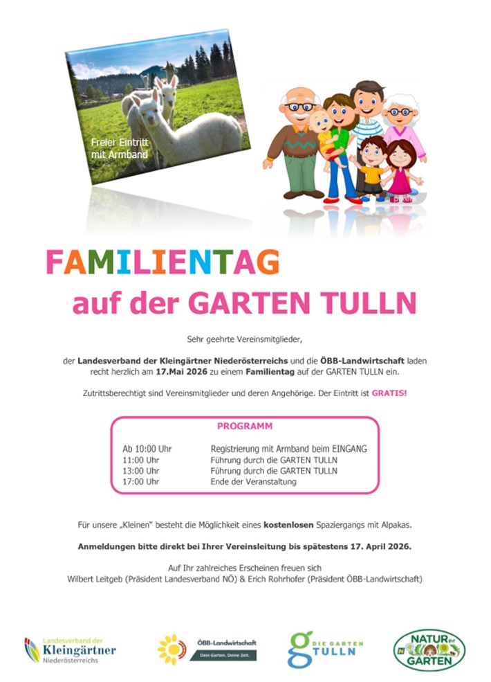 FAMILIENTAG auf der Garten Tulln