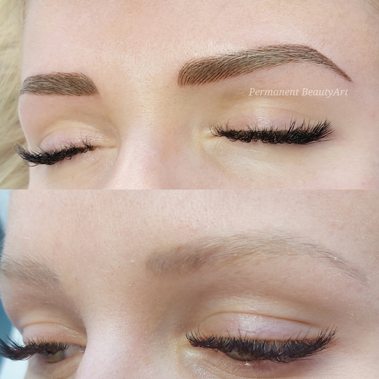 PMU Kombi Brows: Microblading + Powder Brows 