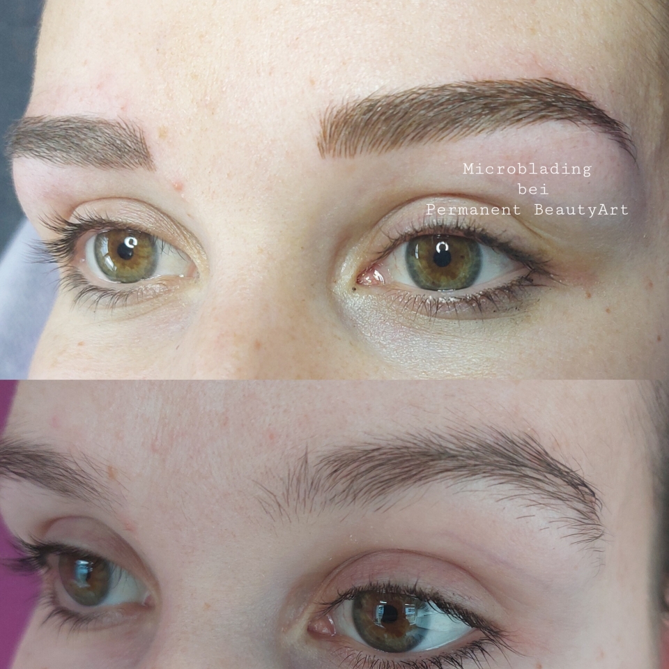 Microblading Härchentechnik natürlich 