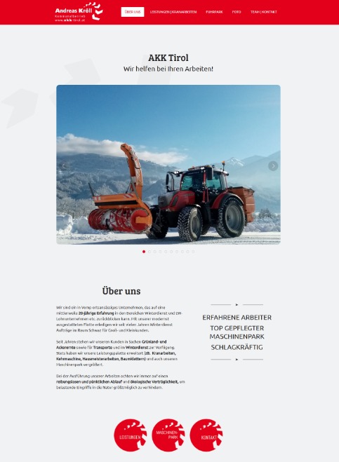 Design Startseite AKK Tirol