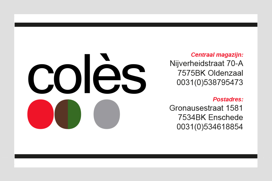 2011 - Colés visitekaartje