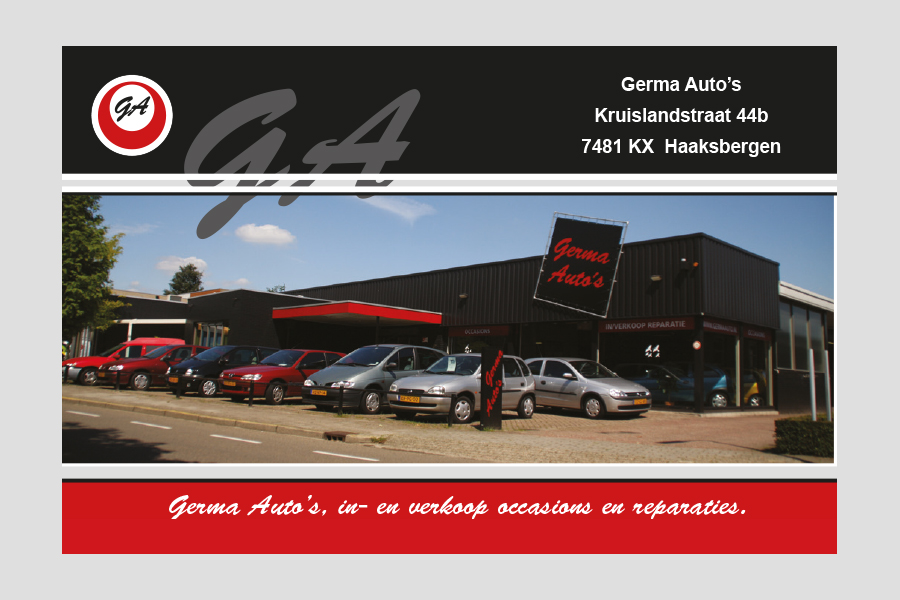 2014 - Germa Auto's afspraakkaartje