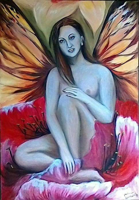 Ritratto di Teresa. Metamorfosi. Acrilico su tela. 