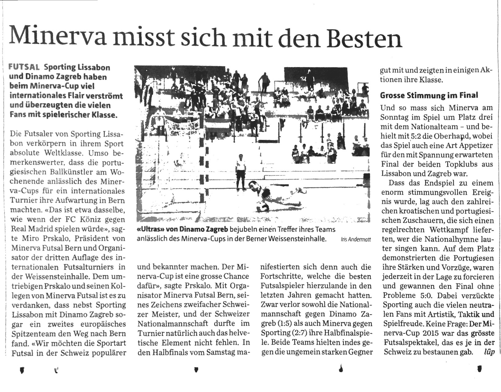 Berner Zeitung BZ - 15. September 2015